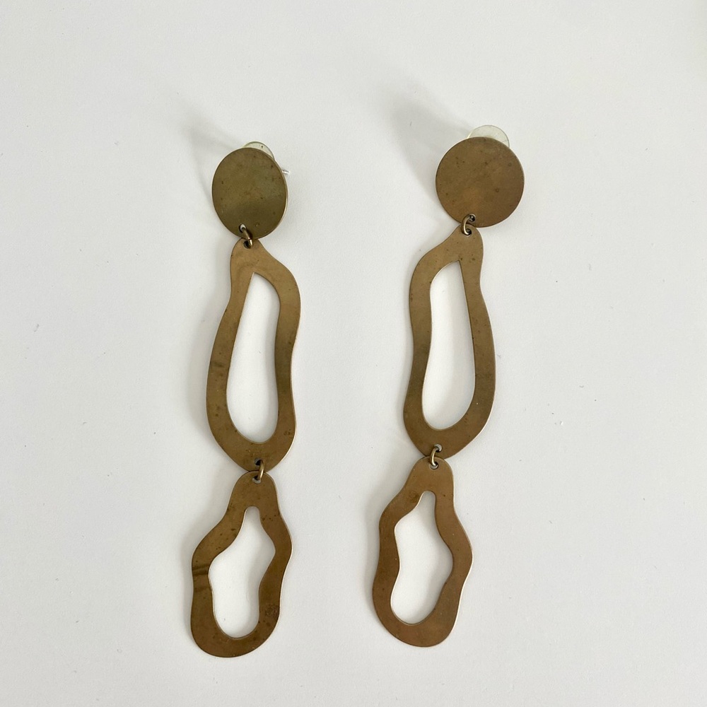 Modern Weaving Abstract Stacked Loop Earrings